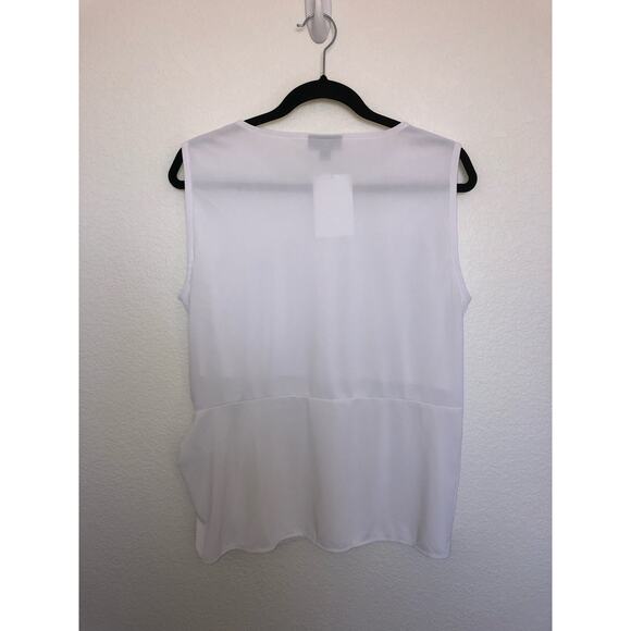 Alfani Twist Front White Minimalist Tank Blouse - L - Picture 2 of 4